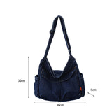 Maxbell Durable Hobo Bag Casual Tote Stylish Handbag Multipurpose for Trip Work Gym Dark Blue