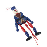 Maxbell Wooden Dolls Marionette Puppets Hanging Ornament for Kids Gifts Dark Blue