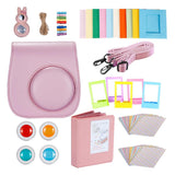 Maxbell For Fujifilm Instax Mini 9 Camera PU Case Filter+Close up Lens Gift Set pink