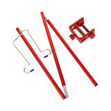 Maxbell Lamp Bracket with Stake 2 Hooks Detachable Easy to Install for Outside Red