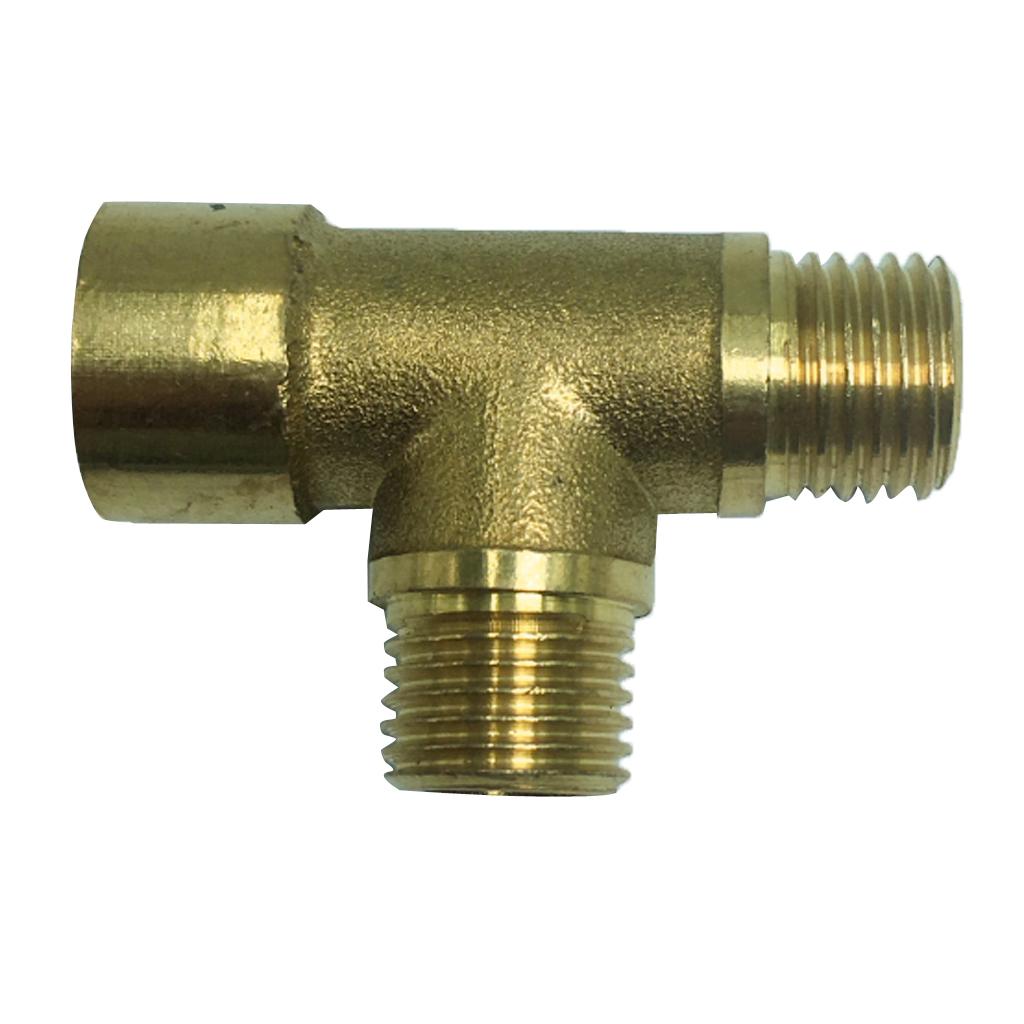 Max 1/4'' 3-Way Tee Brass Thread Water Pipe Connector Adapter Fittings Parts A