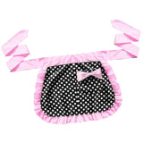 Max Short Cotton Waist Serving Apron 1 Pocket w/bowknot Pink