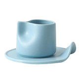 Maxbell Creative Coffee Mug Drinking Cup Drinkware for Cold Drinks Gifts for Friends Blue
