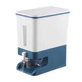 Maxbell Rice Dispenser Multifunctional Storage Container Cereal Dispenser for Rice Blue