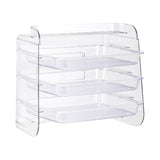 Maxbell Multi Layer Kitchen Storage Rack Vegetables Preparation Shelf for Party Clear