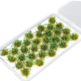Maxbell 32Pcs Miniature Flower Cluster for DIY Model Sand Layout Model Decoration Green
