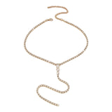 Maxbell Neckchain Sexy Exquisite Jewelry Y Shape Pendant for Wedding Birthday Girls Aureate