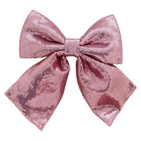 Maxbell Decoration Sequin Bow Glitter Sequins Large Bows for Home Children's Room pink