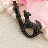 Maxbell Love Pet Dog Stainless Steel Fish Hook Cremation Memorial Ash Pendant Black