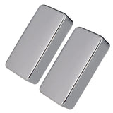 Max 2 Pieces Sealed Humbucker Pickup Covers for Electric Guitar Silver