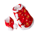 Maxbell Dog Chinese New Year Costume with A Scarf Vest for Cats Small Dogs Puppy