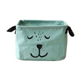 Max Simple Pure Color Cotton and Linen Cartoon Storage Bag Green