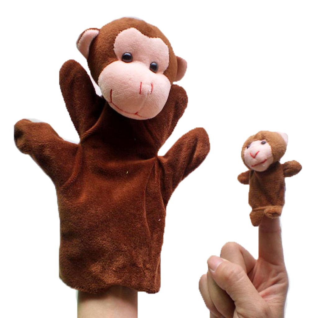 Maxbell Finger Puppets Baby Kids Children Story Telling Educational Hand Toy Gift Big and Small Monkeys