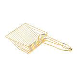 Maxbell Cat Litter Sifter Scooper Pet Litter Shovel Metal Sifter with Handle Sifting Aureate
