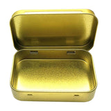 Maxbell Card Storage Box Iron Fittings Container Empty for Jewelry Gadget Gold with Hinge