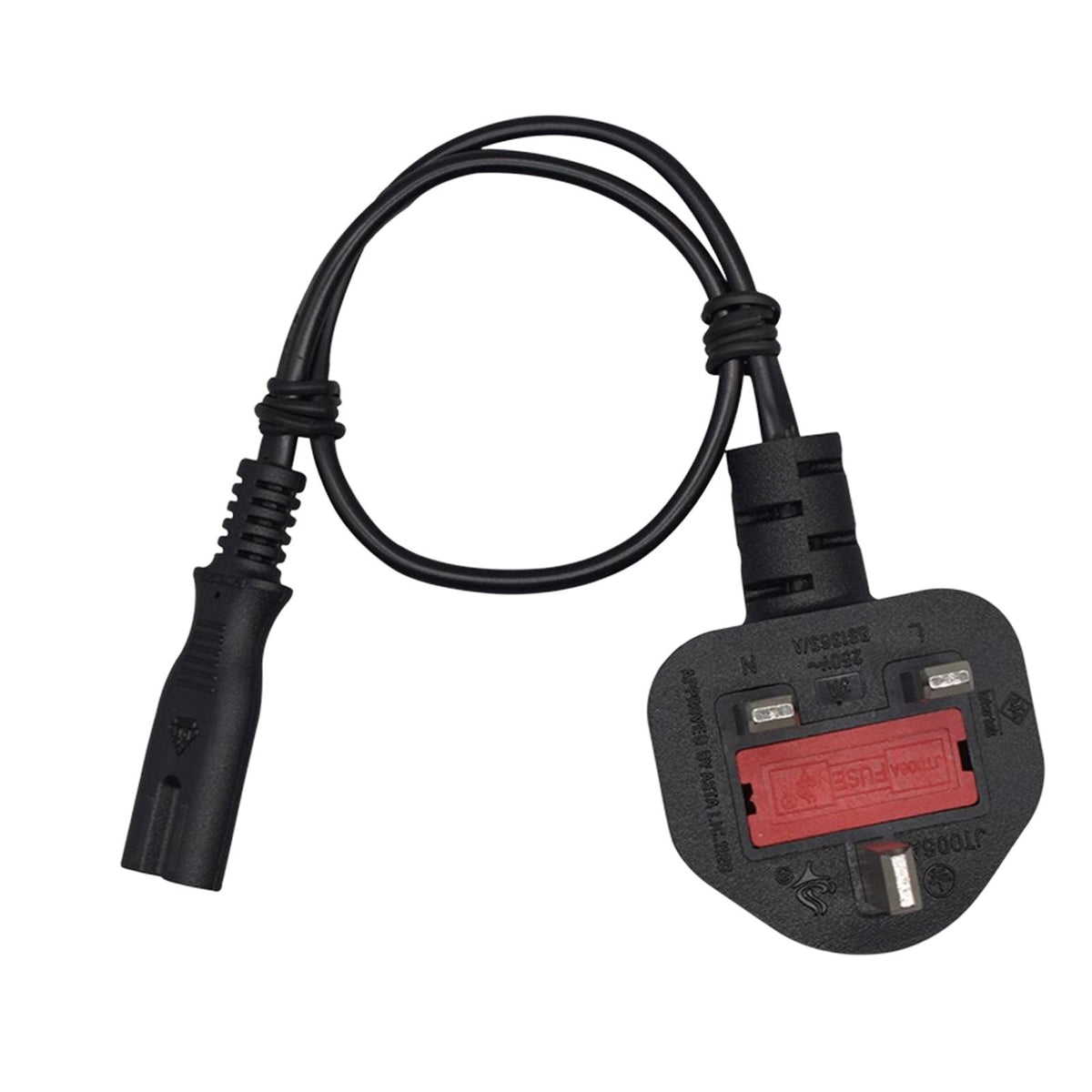 Maxbell Maxbell AC Power Cord IEC 320 C7 Female to UK Plug BS1363 Male for Laptop Notebook 0.64m