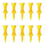 Maxbell 10pcs Golf Tees Plastic Golf Nail Limit Pin Outdoor Sport Supply 43mm Yellow