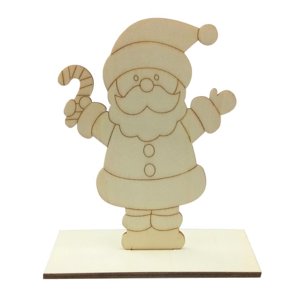 Max Maxb Christmas Tree Wood Snowman Elk Ornaments Gift Home Party Desk Decor Craft 1