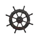 Maxbell Maxbell Wooden Ship Steering Wheel Decor Pirate Hanging Beach Theme Sailboat Decor 62cm