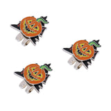 Maxbell 3 Pieces Halloween Pumpkin Magnetic Golf Ball Markers Clip Onto Cap Visor Hat Accessory Gift for Golfer