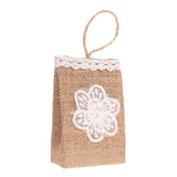 Maxbell Vintage Jute Linen Candy Bags Burlap Gift Baskets Wedding Favors A