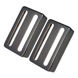 Max 2pcs Brass Humbucker Pickup Cover Two-line for Electric Guitar Parts Black