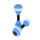 Maxbell Aquatic Dumbbells Water Aerobic Exercise for Training Workouts Swimming Pool Blue and White