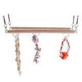 Maxbell Bird Chew Toy Parrot Climbing Ladder Swinging Wooden Bridge Hanging Toy