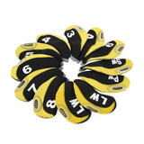 Maxbell Golf Iron Head Covers Set Golf Wedges Headcovers Protector Guard Golfers Yellow