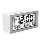 Max Maxb Multifunctional Large LED Screen Digital Alarm Clock  White