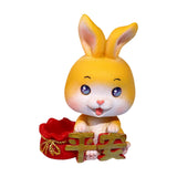 Maxbell Car Front Nodding Rabbit Figurines Sculptures Swing Doll Decor Ornament Cute Eyes Open