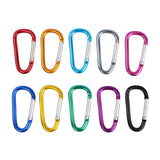 Maxbell 10Pcs D Shaped Carabiners Small Snap Hook Carabiner Clip for Backpack Bag