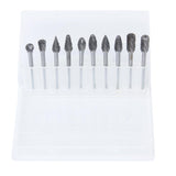 Maxbell 10pcs Tungsten Steel YG8 Carbide Rotary Burr 6mm Head Diameter