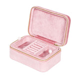 Maxbell Jewelry Organizer Box Large Capacity for Watch Valentines Day Women Girls Light Pink