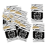 Maxbell 50Pcs Halloween Candy Bags Treat Bags Gift Bags for Home Wedding Christmas Black White