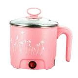 Max Mini Electric Cooking Pot Rapid Noodle Cooker 220V EU Plug Pink_Dia.16cm