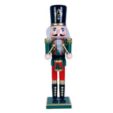 Maxbell 30cm Nutcracker Soldier Figurine Christmas Ornament for Bedroom Bookshelf Green