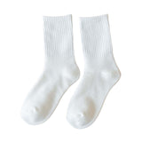 Maxbell Women Men Mid Calf Socks Thermal Boot Stockings Casual for Skiing Unisex One Size White