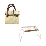 Maxbell Folding Campfire Grill Furnace Holder Bracket Barbecue Grill Rack for Picnic