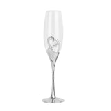 Maxbell Long Stem Champagne Flute Drinkware Goblet for Birthday Bride Restaurant Argent
