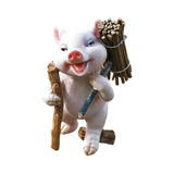 Maxbell Pig Figurine Cute Garden Statue Sculpture Outside Nursery Room Firewood 9.5x5.5cm