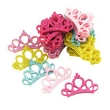 Maxbell 30 Pcs Mixed Color Hair Clips Girls Princess Crown Sequins Head Accessories