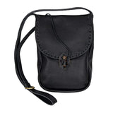 Maxbell Leather Medieval Belt Pouch Handmade Costume Accessories Wallet black