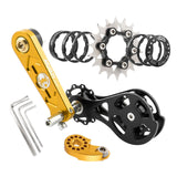 Maxbell Bike Chain Tensioner Single Speed Bicycle Tensioner Cycling Chain Tensioners 18T Gold