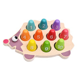 Maxbell Hedgehog Number Matching Playset Kids Wooden Educational Montessori Toys