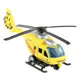 Maxbell 1:43 Scale Diecast Helicopter Model Toy Pull Back Toy for Kids Boys Yellow