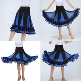 Max Flamenco Ballroom Waltz Dance Big Swing Skirt Tulle Modern Costume Royalblue