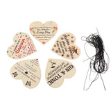 Maxbell 5 Unfinished Heart Love Wooden Cutouts Charms Scrapbooking Craft Gift Tags