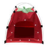 Maxbell Strawberry Doghouse Cute Puppy Cat Cave Pet House for Small Animals  Red