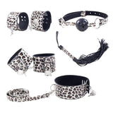 Maxbell 5PCS/SET Sex Toys Handcuff Cuffs Mouth Ball Gags Adult Role Play Kit Silver